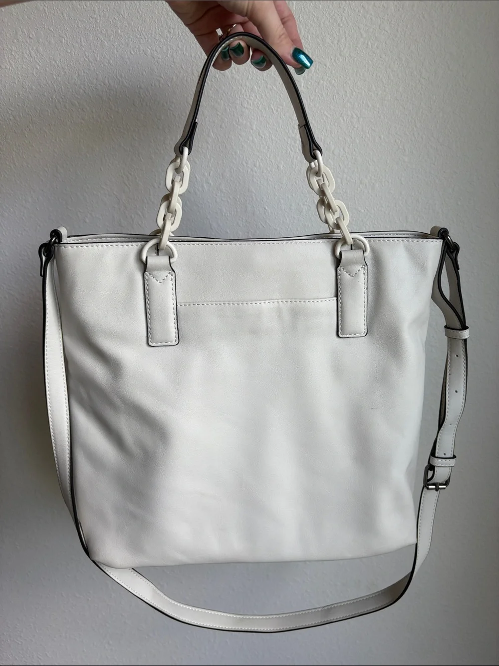 Simply Vera Vera Wang Floral Perforated Tote Bag with Chain Handle